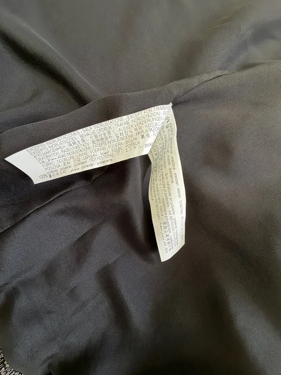 ZARA TRF Sequin Blazer Velvet Collar Black Silver Party Jacket Size M - Picture 7 of 8